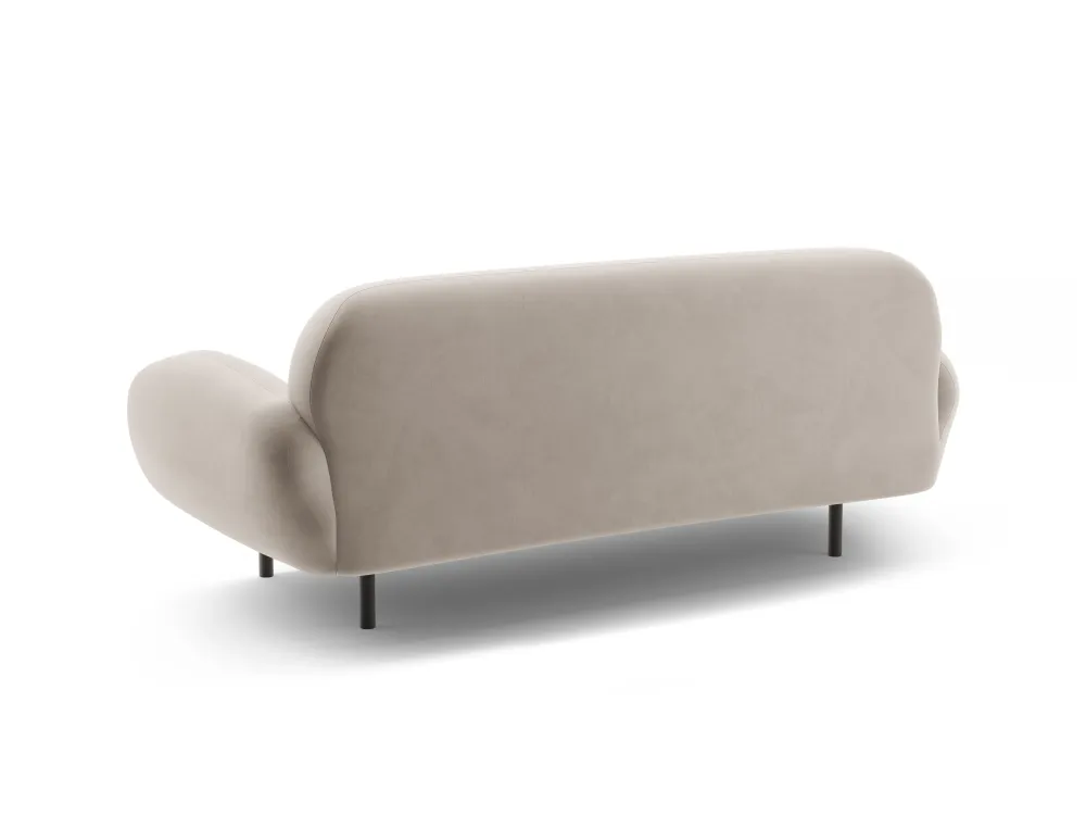 Sofa sametová 2,5-místná POPPY světle béžová