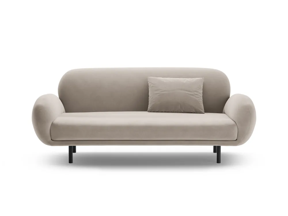 Sofa sametová 2,5-místná POPPY světle béžová