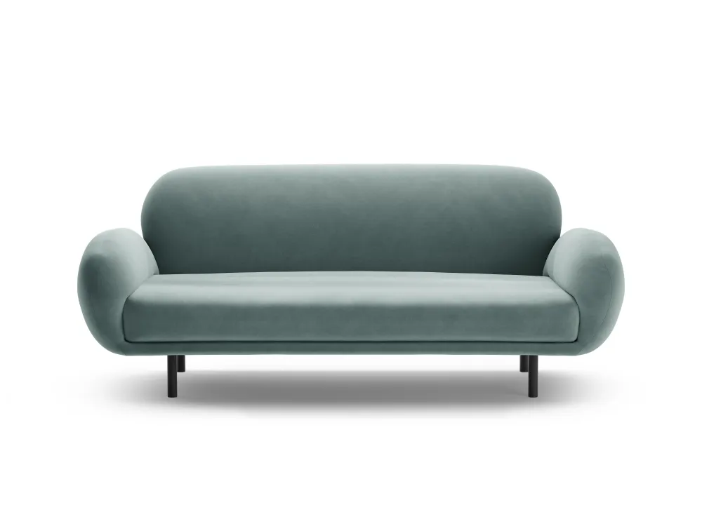 Sofa sametová 2,5-místná POPPY světle modrá
