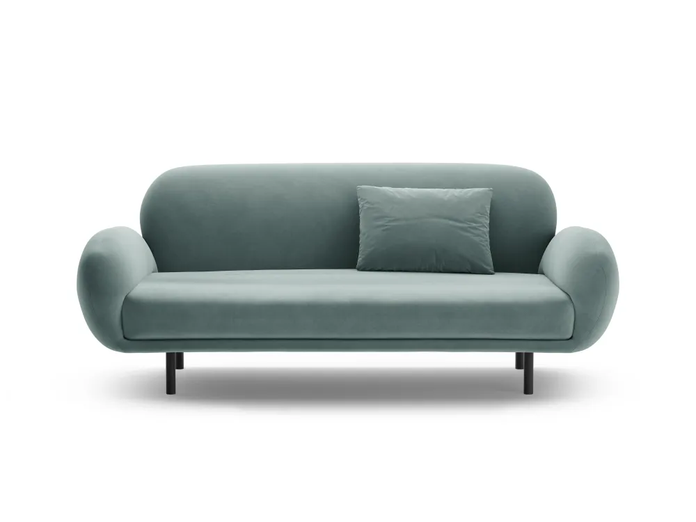 Sofa sametová 2,5-místná POPPY světle modrá
