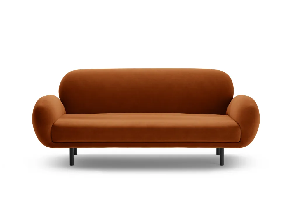 Sofa sametová 2,5-místná POPPY terakota