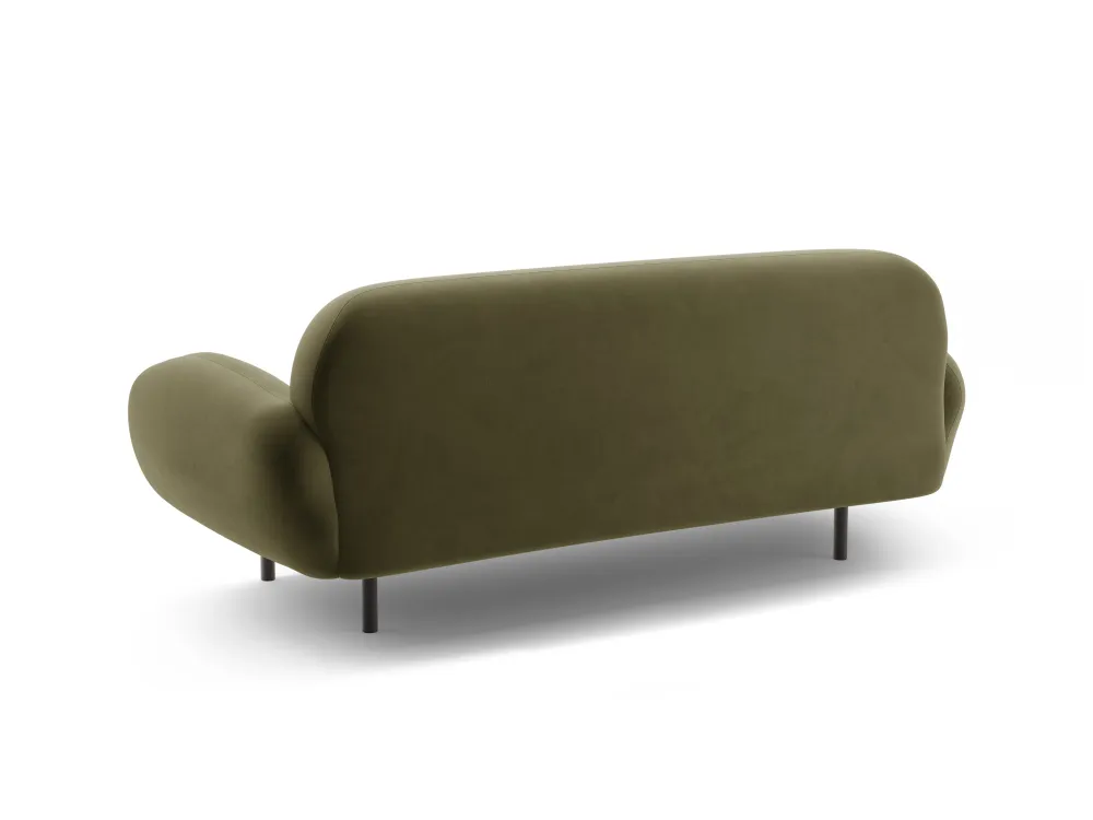 Sofa sametová 2,5-místná POPPY zelená