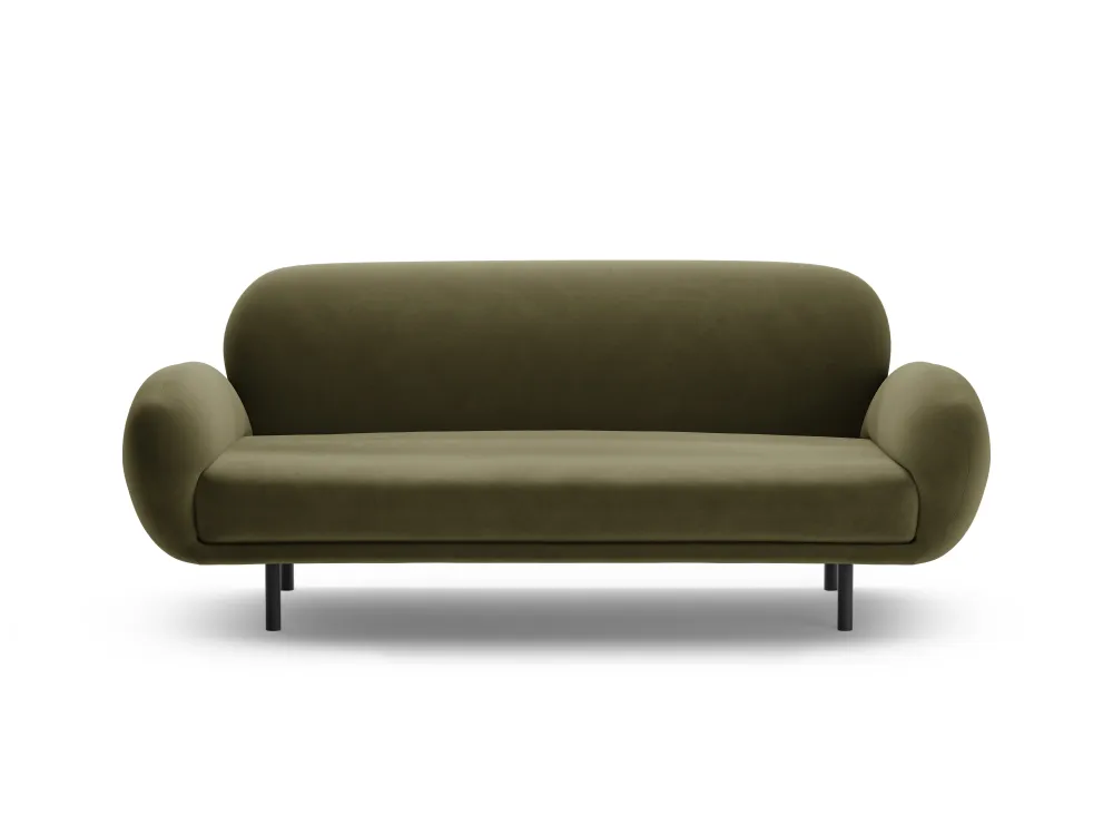 Sofa sametová 2,5-místná POPPY zelená