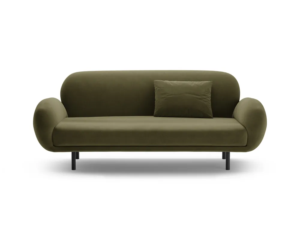 Sofa sametová 2,5-místná POPPY zelená