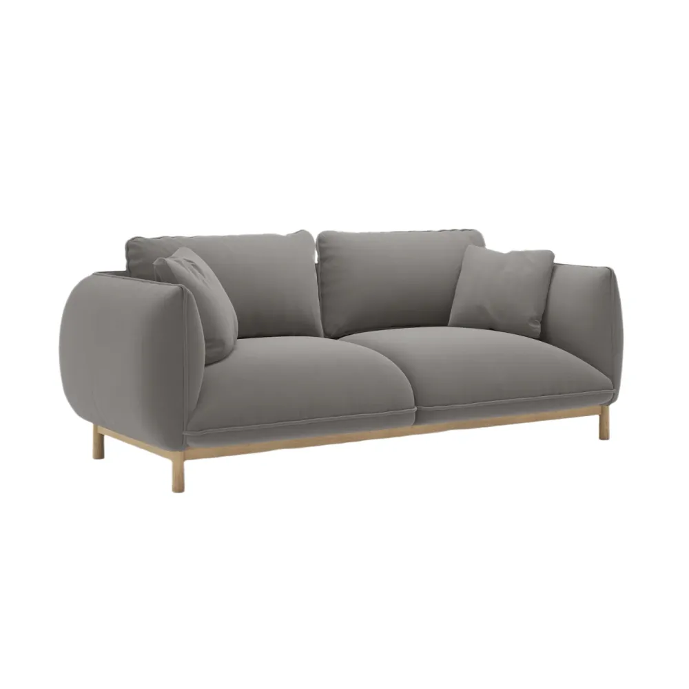 Sofa sametová 2-osobová ADA šedá