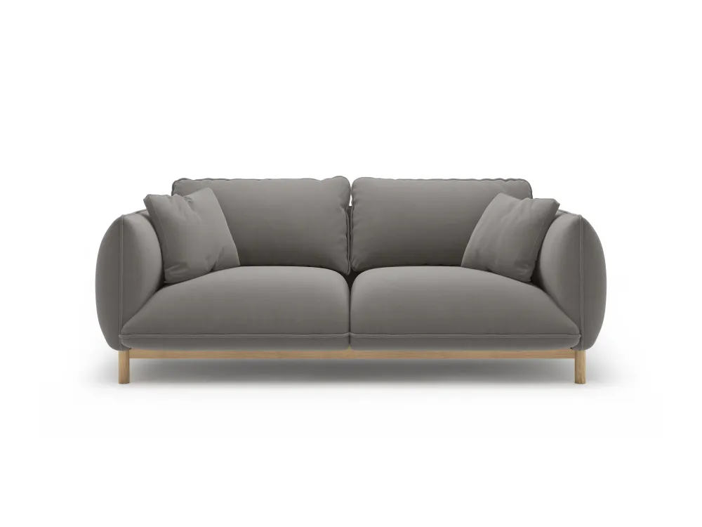 Sofa sametová 2-osobová ADA šedá
