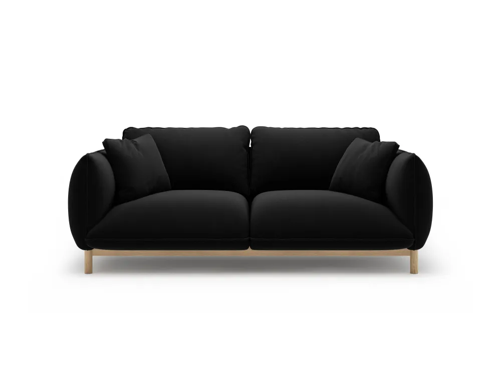 Sofa sametová 2-osobová ADA černá