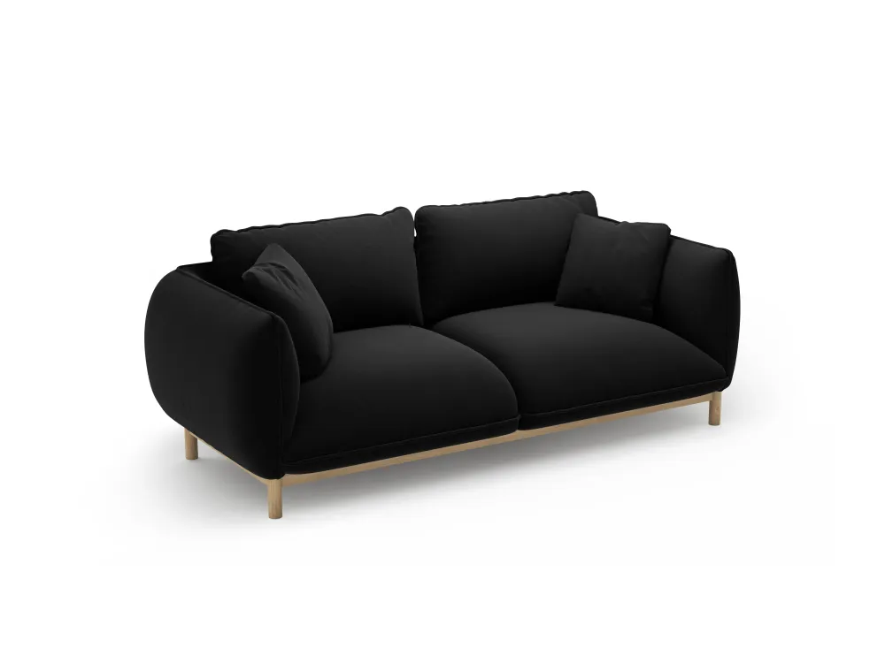 Sofa sametová 2-osobová ADA černá