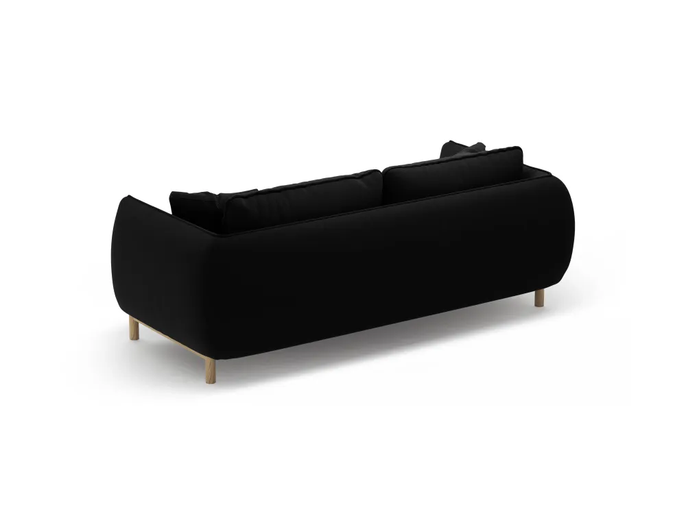 Sofa sametová 2-osobová ADA černá