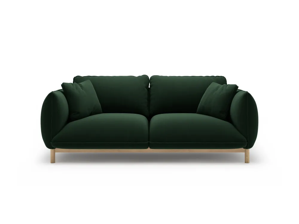 Sofa sametová 2-osobová ADA lahvově zelená