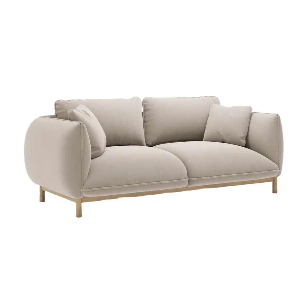 Sofa sametová 2-osobová ADA světle béžová