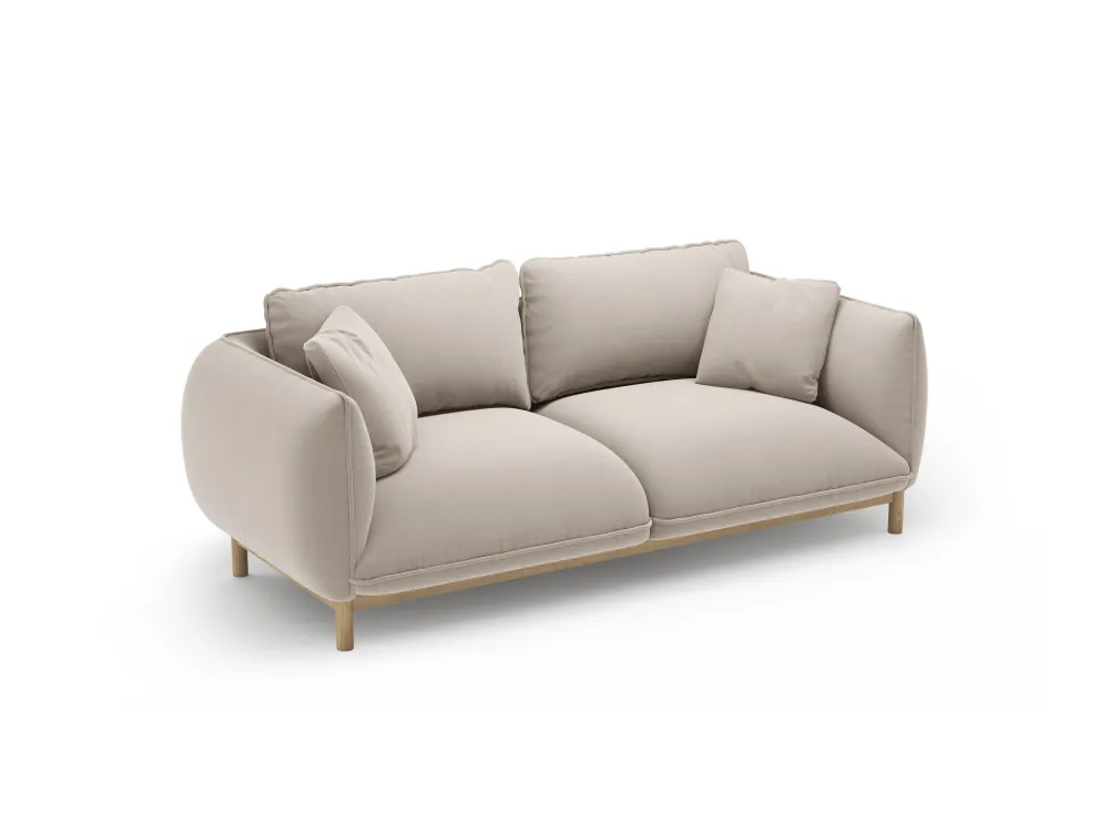 Sofa sametová 2-osobová ADA světle béžová