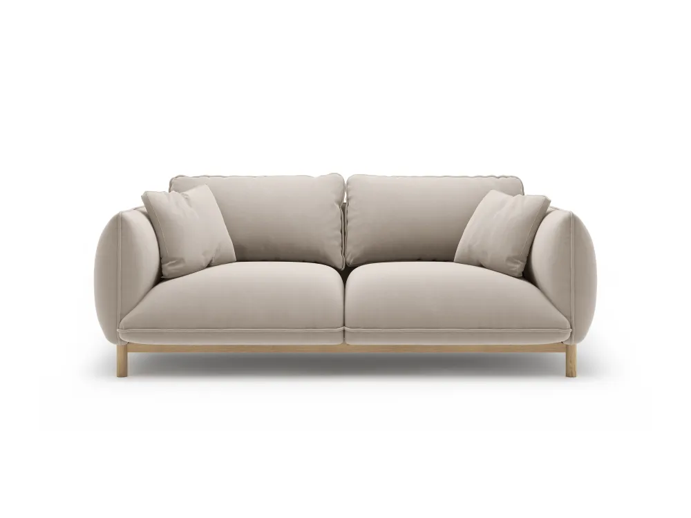 Sofa sametová 2-osobová ADA světle béžová