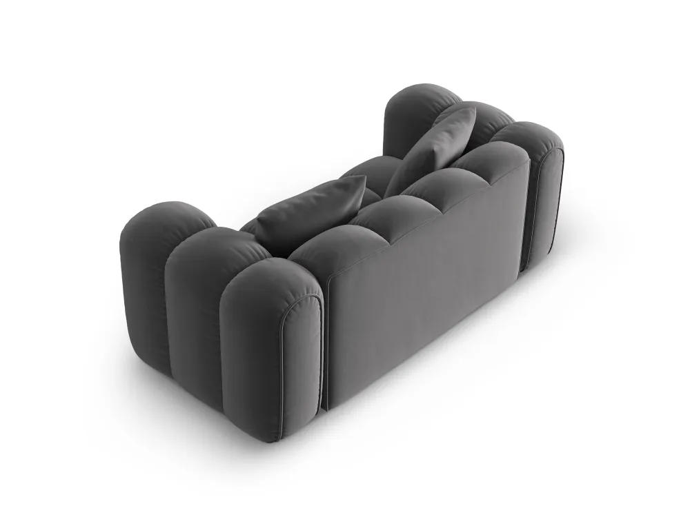 Sofa sametová 2-osobová ASTRO šedá