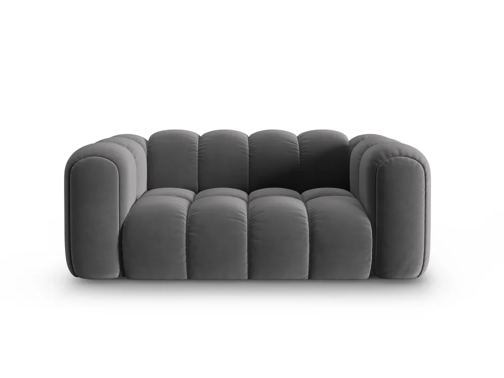 Sofa sametová 2-osobová ASTRO šedá