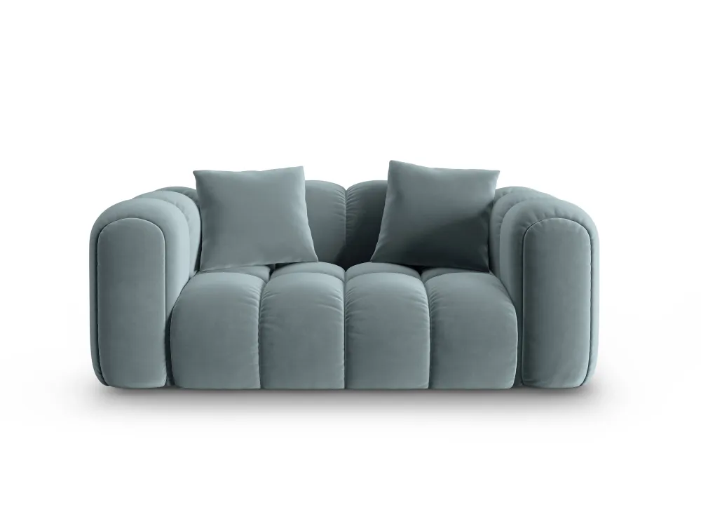 Sofa sametová 2-osobová ASTRO jasně modrá