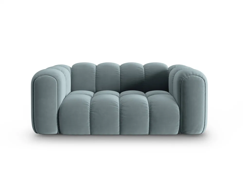 Sofa sametová 2-osobová ASTRO jasně modrá
