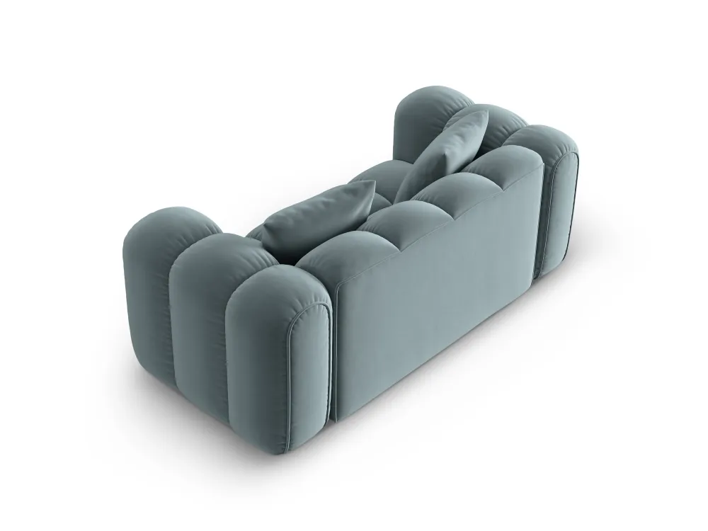 Sofa sametová 2-osobová ASTRO jasně modrá