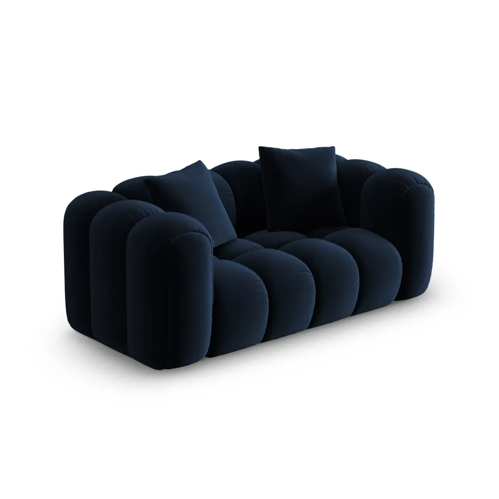 Sofa sametová 2-osobová ASTRO královská modrá