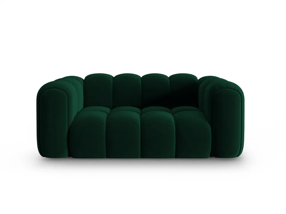 Sofa sametová 2-osobová ASTRO lahvově zelená