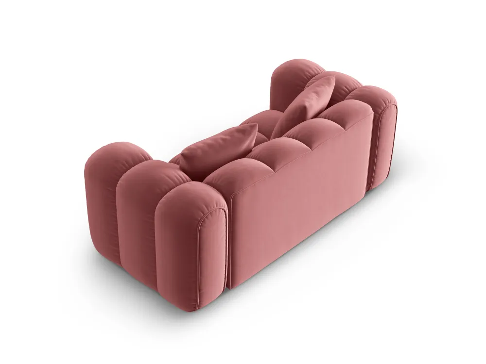 Sofa sametová 2-osobová ASTRO růžová