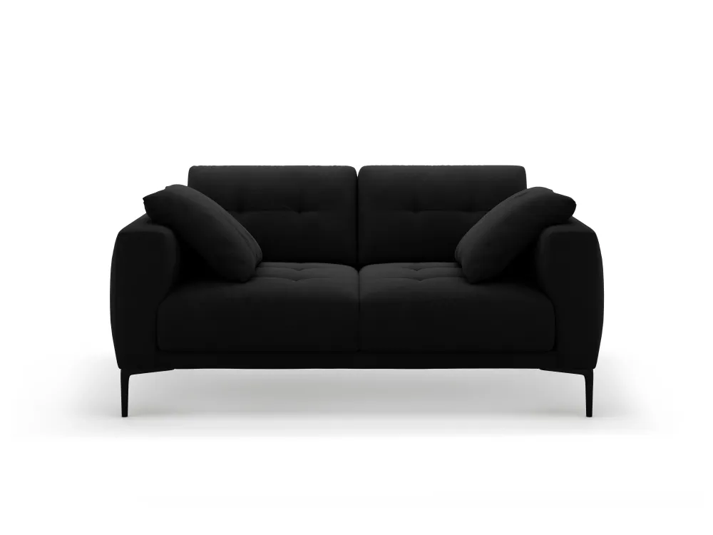 Sofa sametová 2-osobová BEMY černá