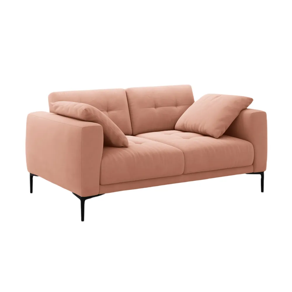 Sofa sametová 2-osobová BEMY růžová