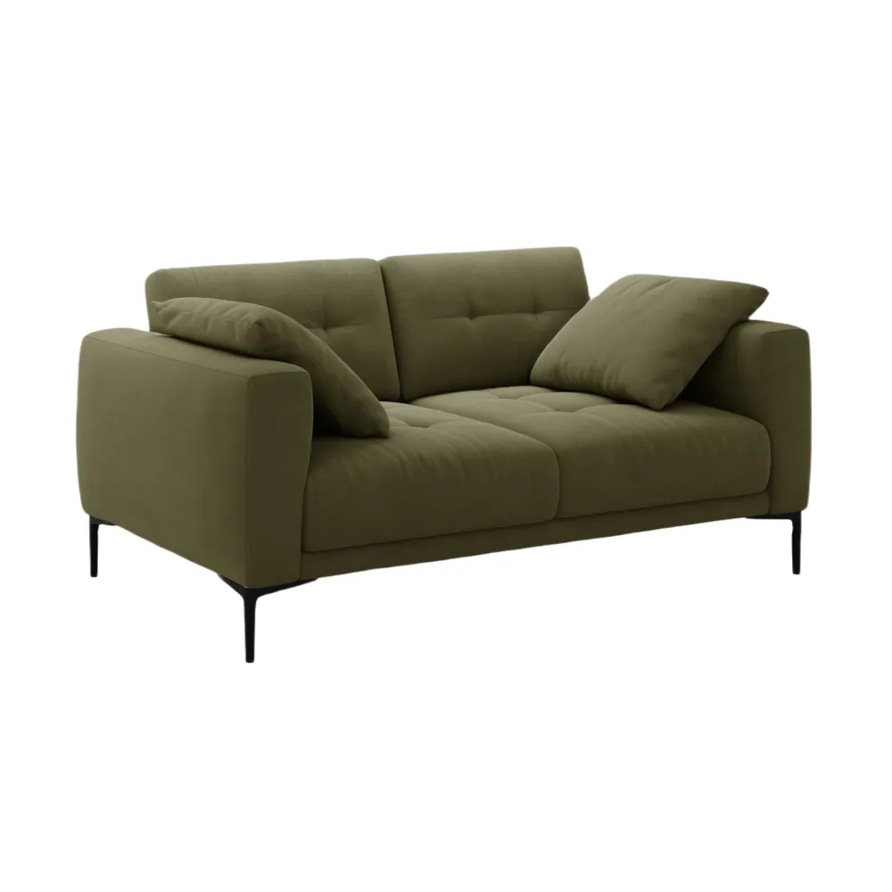 Sofa sametová 2-osobová BEMY zelená
