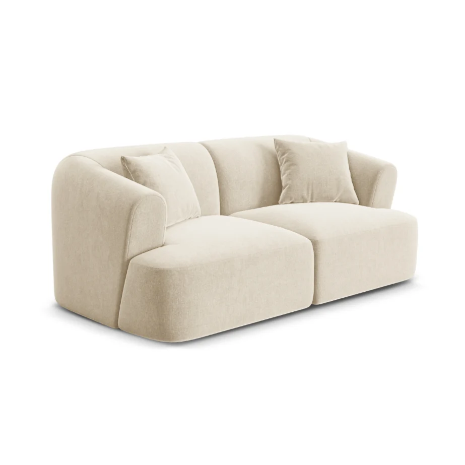 Sofa sametová 2-osobová CAMPI světle béžová