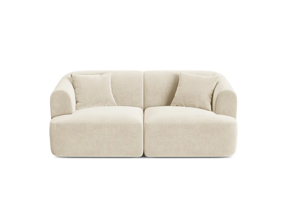 Sofa sametová 2-osobová CAMPI světle béžová