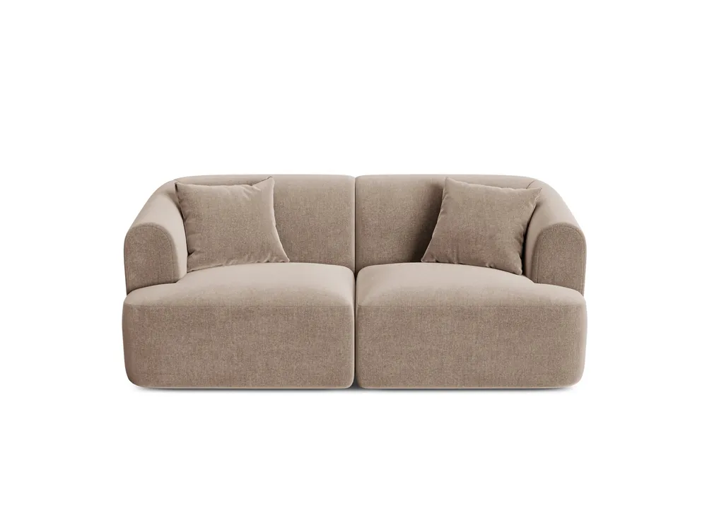 Sofa sametová 2-osobová CAMPI tmavě béžová