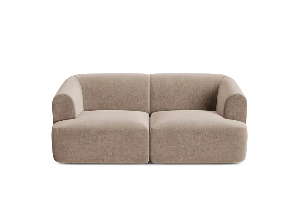 Sofa sametová 2-osobová CAMPI tmavě béžová