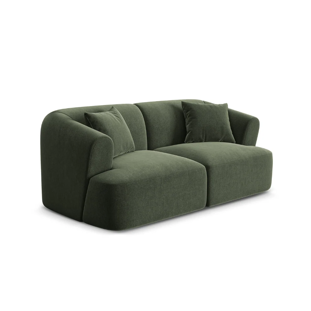 Sofa sametová 2-osobová CAMPI zelená