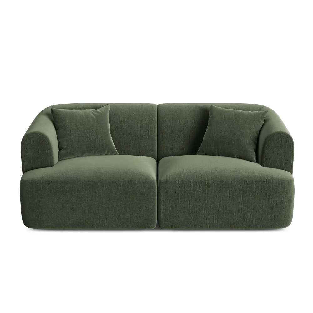Sofa sametová 2-osobová CAMPI zelená