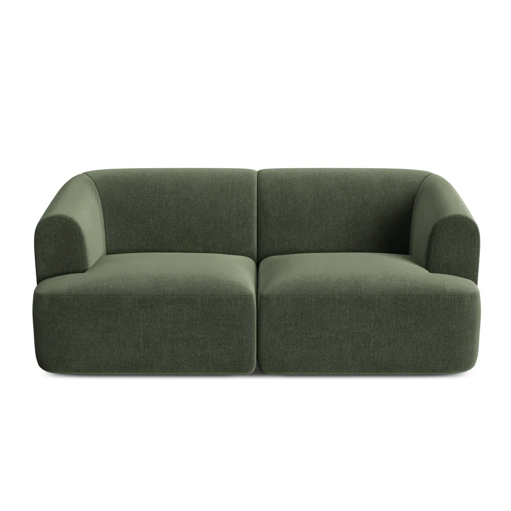 Sofa sametová 2-osobová CAMPI zelená