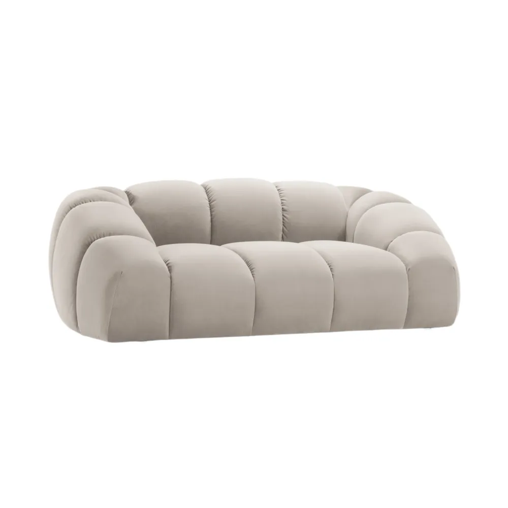 Sofa sametová 2-osobová DIANA béžová