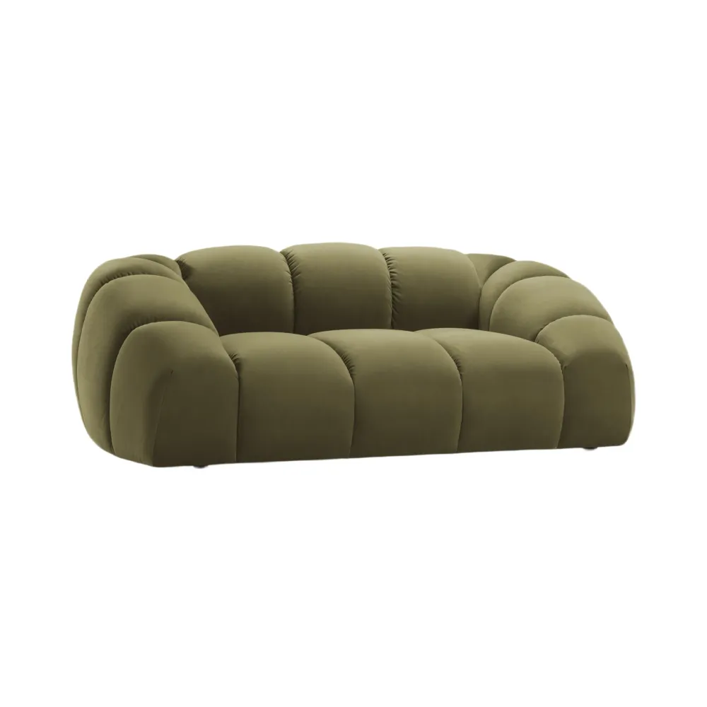 Sofa sametová 2-osobová DIANA zelená