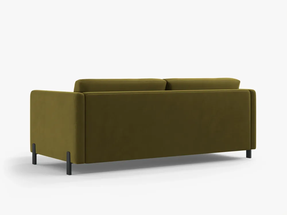 Sofa sametová 2-osobová s funkcí spaní GLORIA zelená
