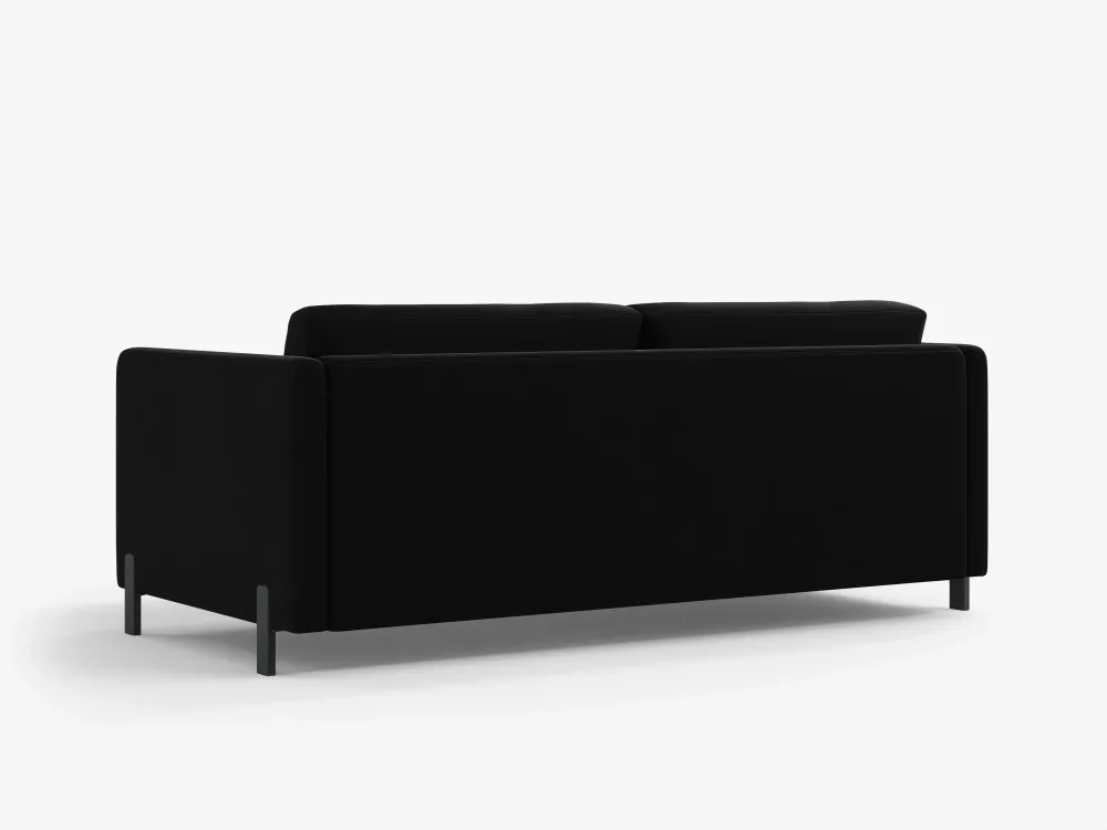 Sofa sametová 2-osobová s funkcí spaní GLORIA černá