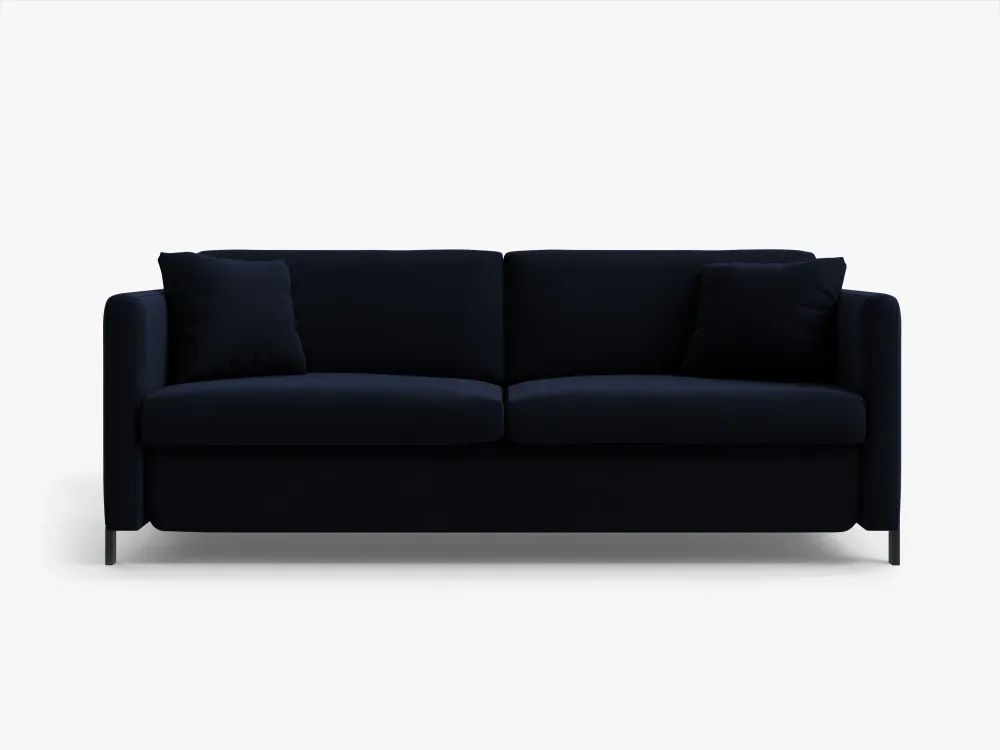 Sofa sametová 2-osobová s funkcí spaní GLORIA královská modř