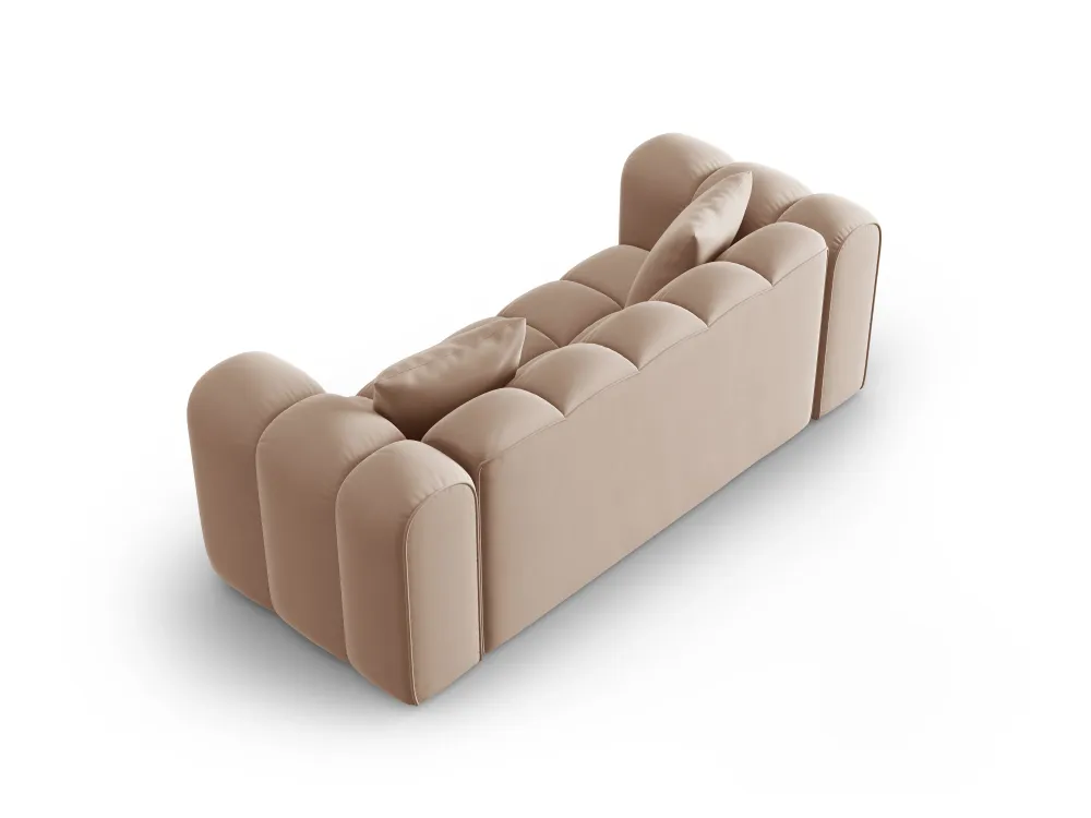 Sofa sametová 2-osobová HALLEY béžová