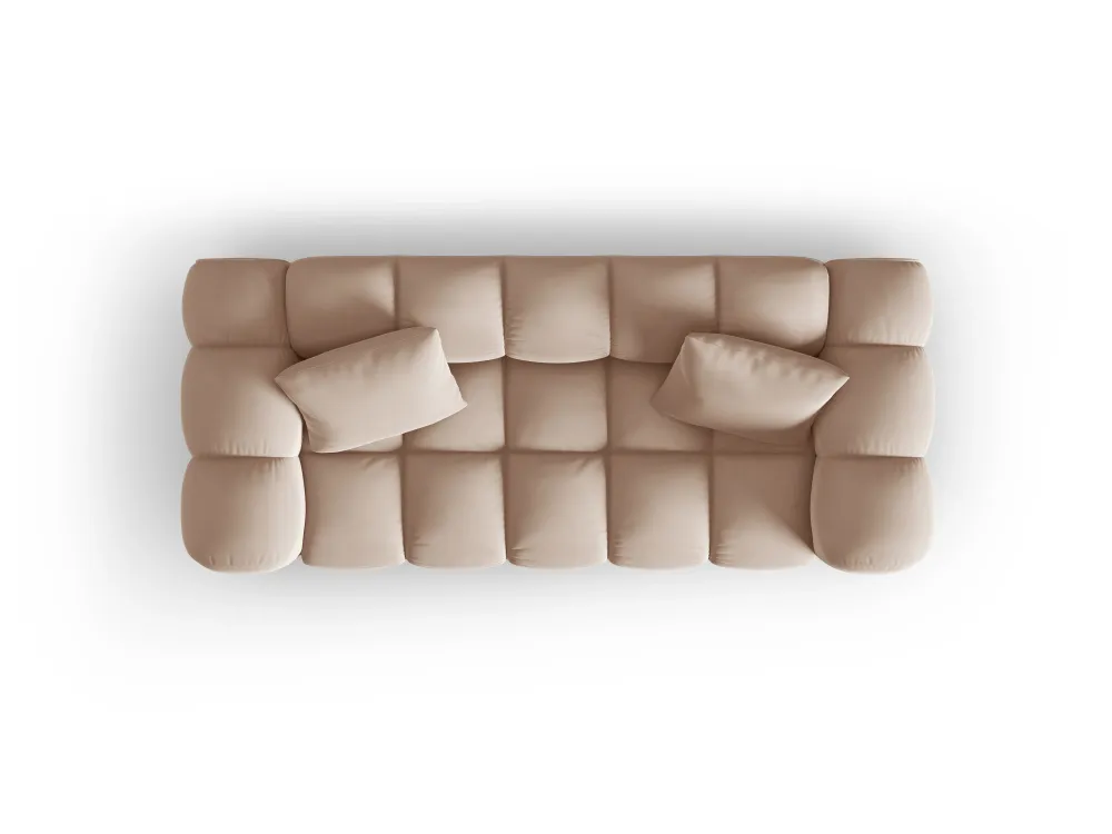 Sofa sametová 2-osobová HALLEY béžová