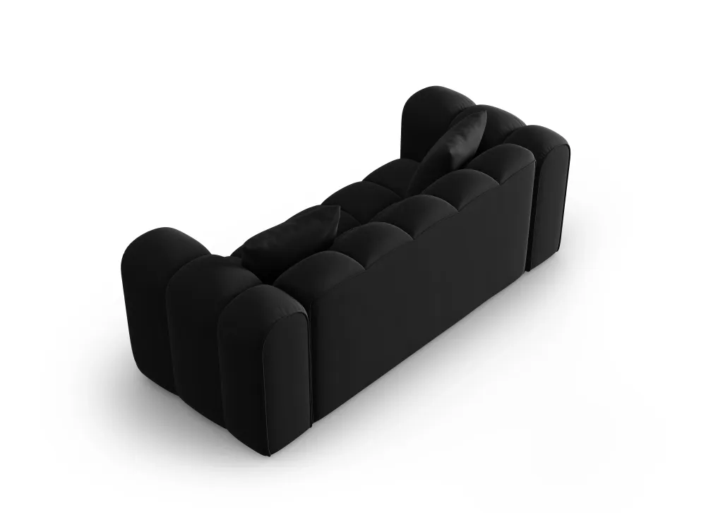 Sofa sametová 2-osobová HALLEY černá