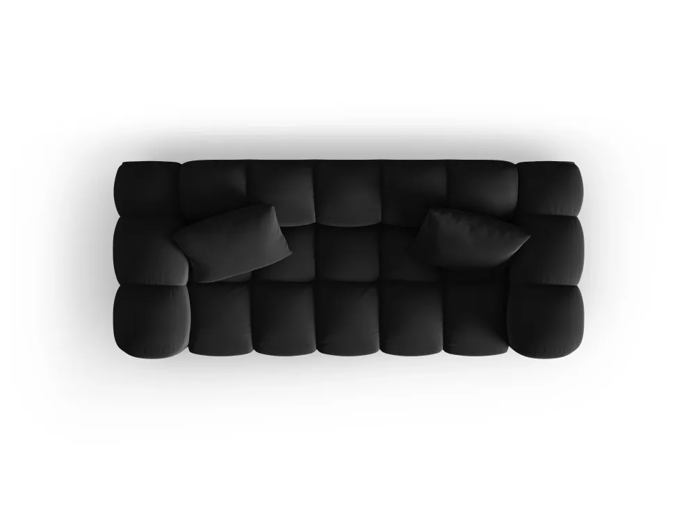 Sofa sametová 2-osobová HALLEY černá
