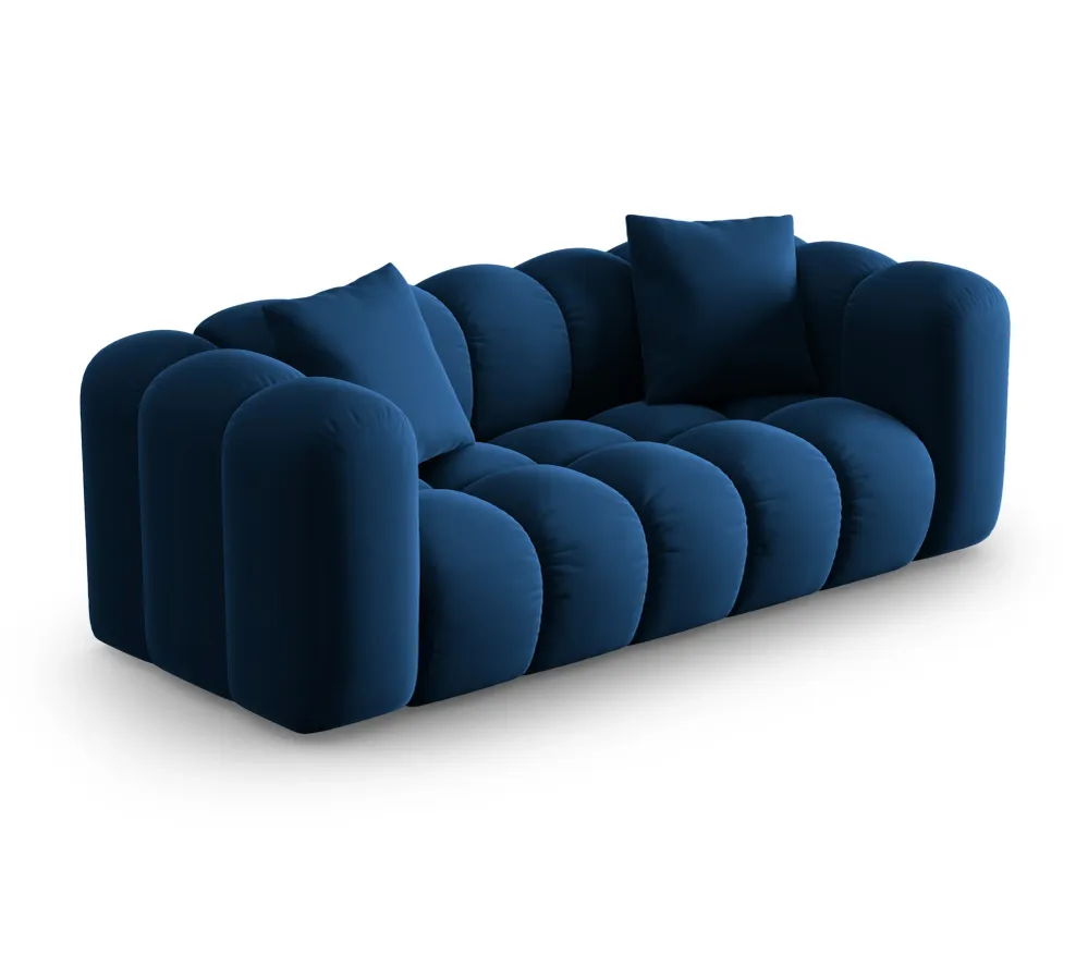 Sofa sametová 2-osobová HALLEY královská modrá