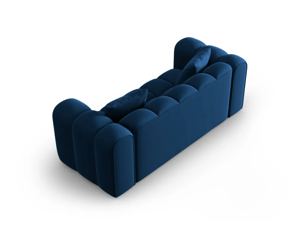 Sofa sametová 2-osobová HALLEY královská modrá