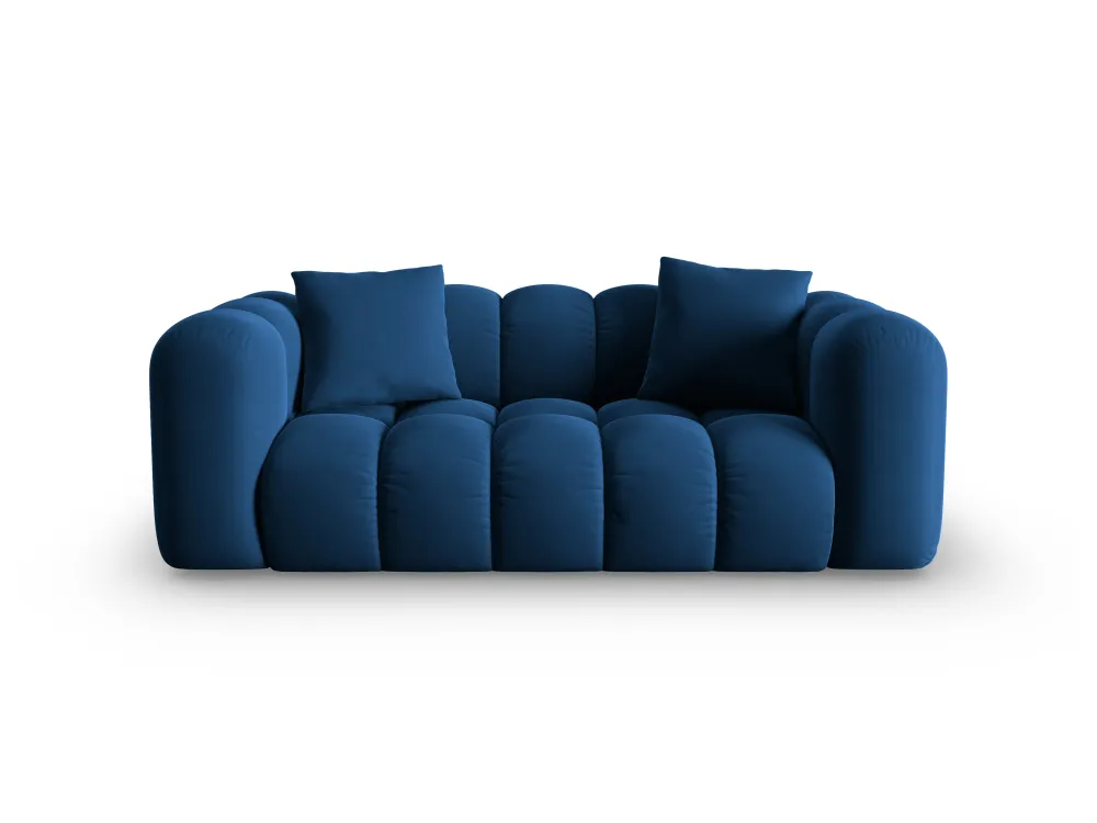 Sofa sametová 2-osobová HALLEY královská modrá