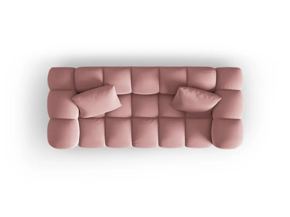 Sofa sametová 2-osobová HALLEY růžová