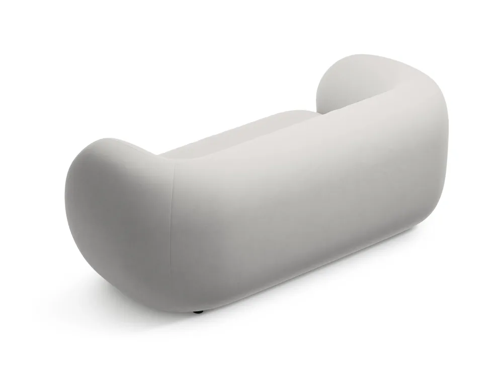 Sofa sametová 2-osobová KATE světle šedá