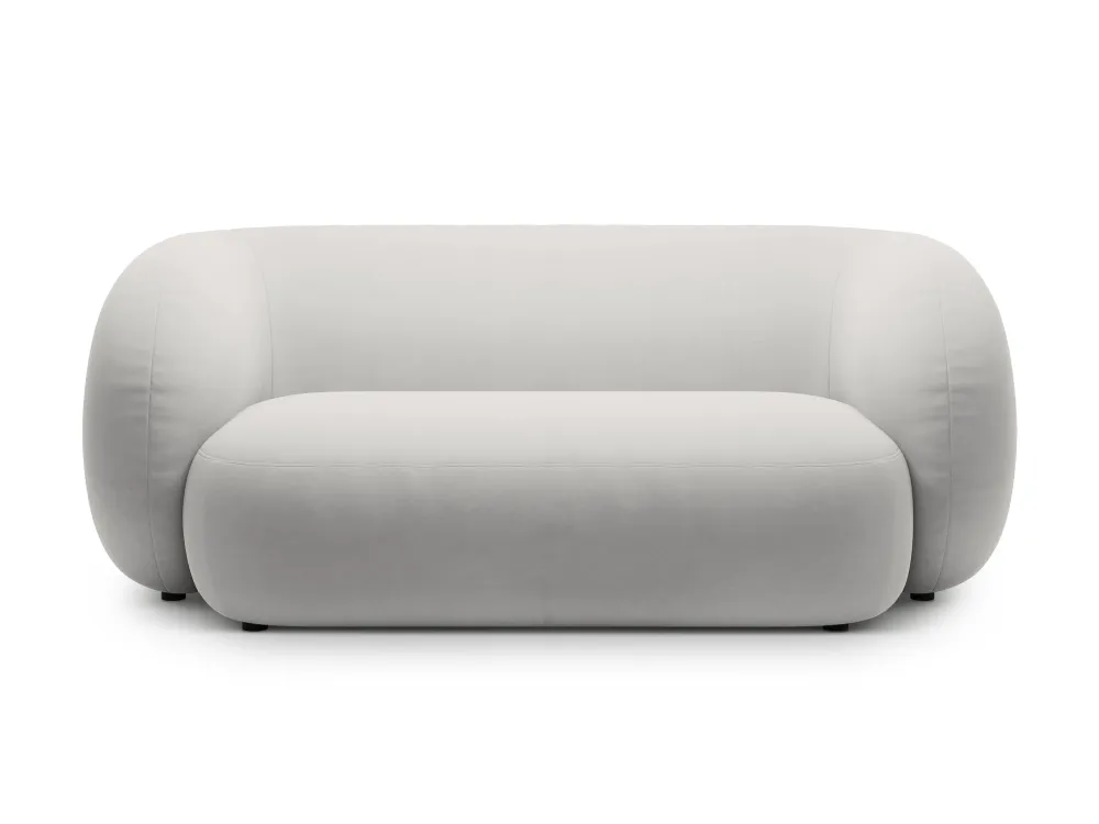 Sofa sametová 2-osobová KATE světle šedá